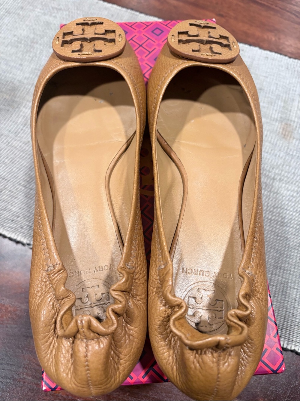 Tory Burch Tan Leather Reva Ballet Flats - Picture 5 of 6